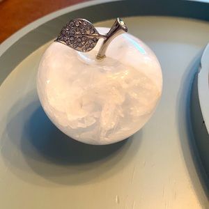 Milky Quartz Apple carving